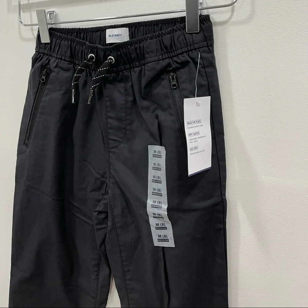 Old Navy Built-In Flex Dry-Quick Zip-Pocket Jogger Tech Pants Boys Medium 8